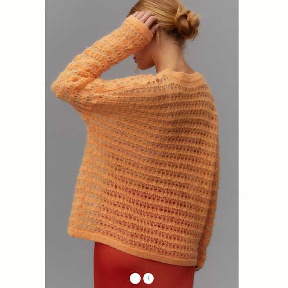 Anthropologie Pilcro Open-Stitch Wool Jumper Sweater - Picture 3 of 4